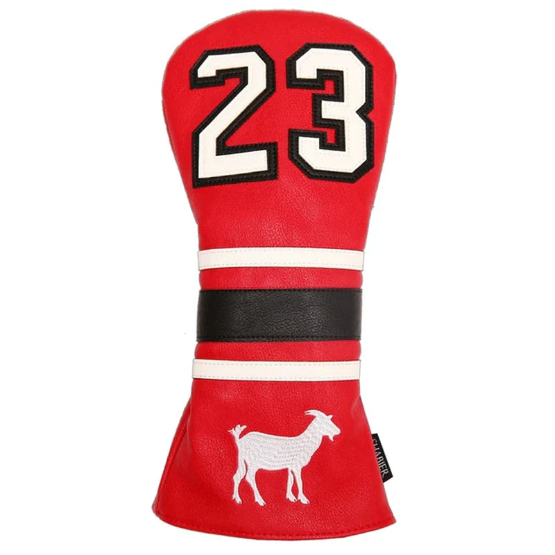 PU Leather Number 23 Golf Club Headcover Set Golf 460CC Driver and FW Fariway Wood Hybird Cover