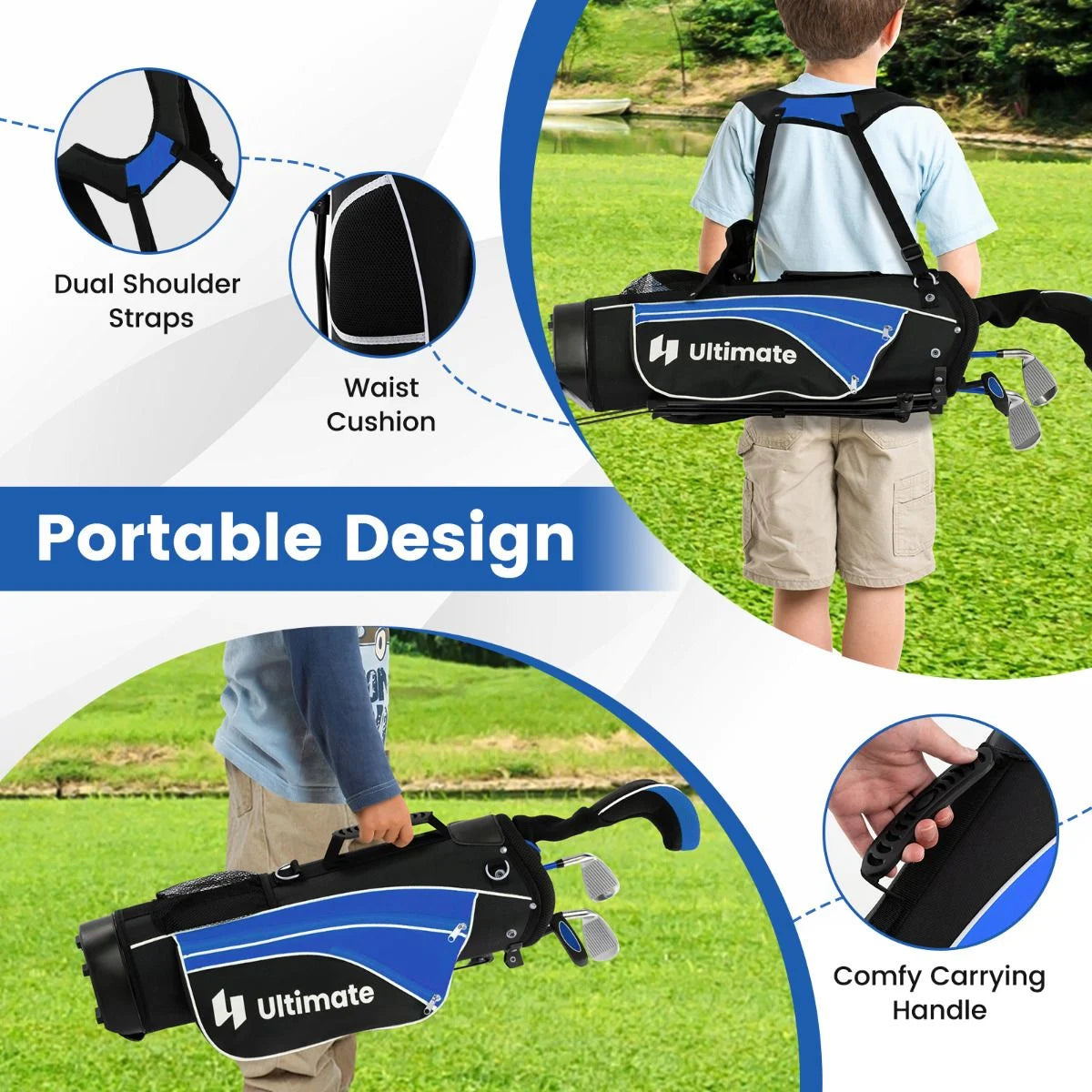 Kids Complete Golf Clubs Set for Boys and Girls Aged 8-10/11-13 Years