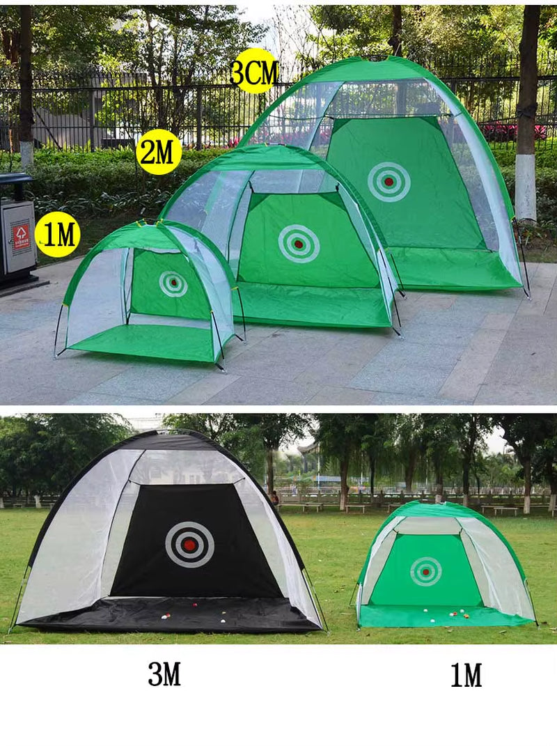 Indoor 2M Golf Practice Net Tent Golf Hitting Cage Garden Grassland Practice Tent Golf Training Equipment Mesh Outdoor XA147A