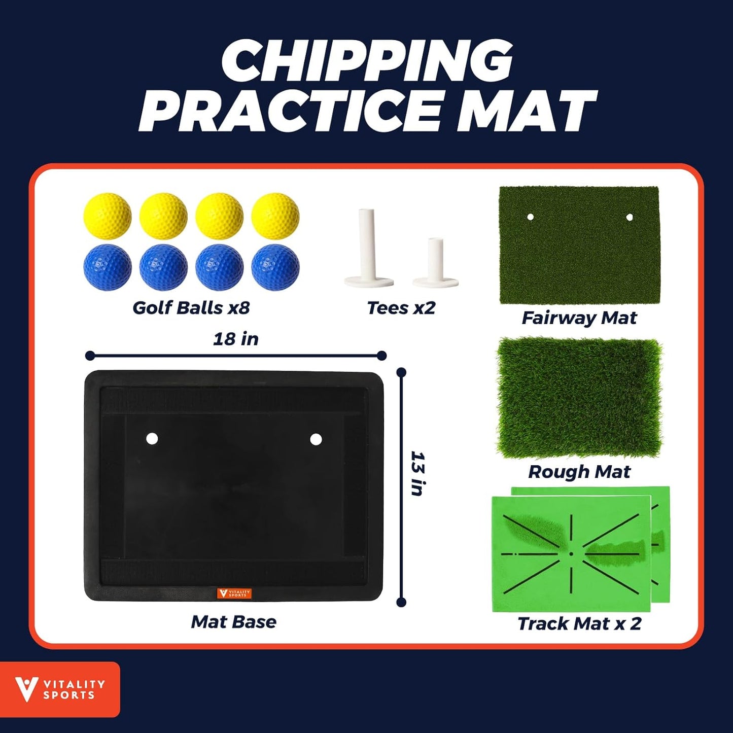 Premium Golf Hitting Mat - Golf Swing Path Trainer & Divot Board, Outdoor Indoor Practice Mat, Golf Swing Detection & Training Impact Mat for Golfers.