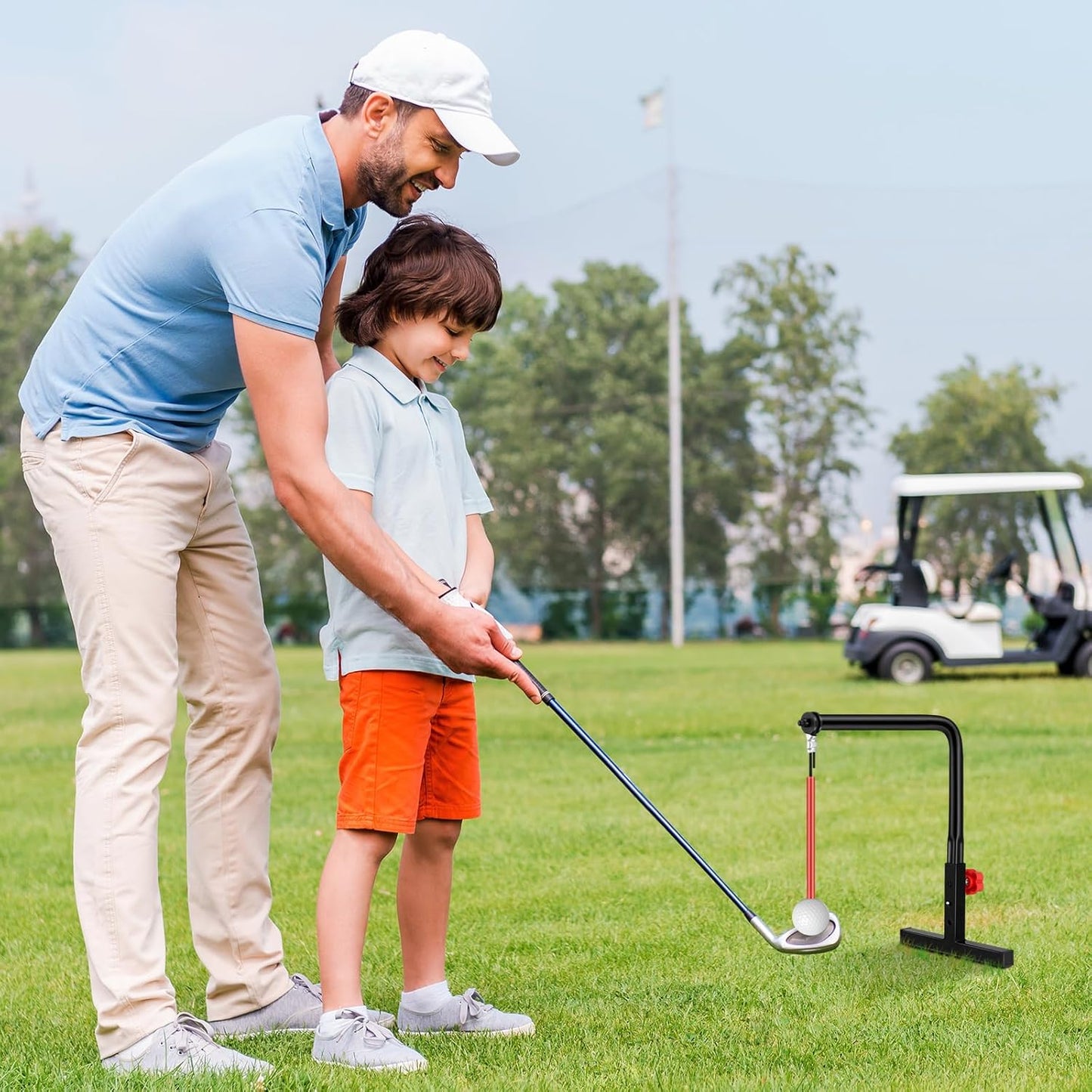 1 Set Golf Swing Trainer Training Iron Golf Practice Swing Groover with 3 Height Indoor Golf Practice Simulator Accessories Golf Swing Aid Practice Equipment for Golf Swing Training