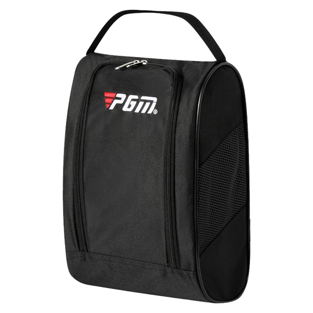 Unisex Golf Shoe Carrier Bags Portable Nylon Golf Shoe Pocket with Zipper Hand-Held Breathable Ultra-Light Sports Accessories