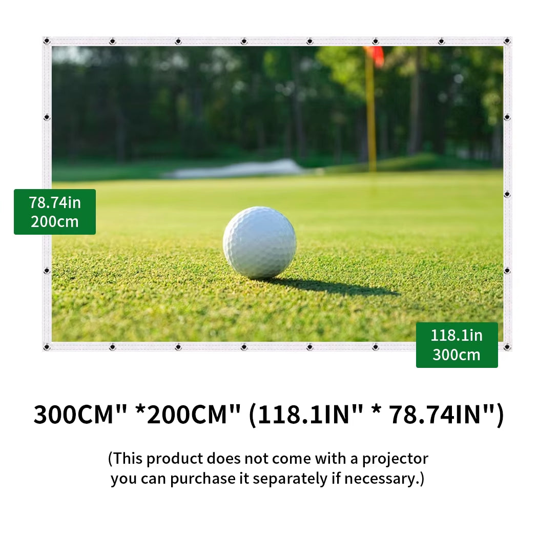 Golf Impact Screen - Silent HD, Tear-Resistant, Indoor & Outdoor Swing Training, Easy Setup, Anti-Strike, Various Sizes