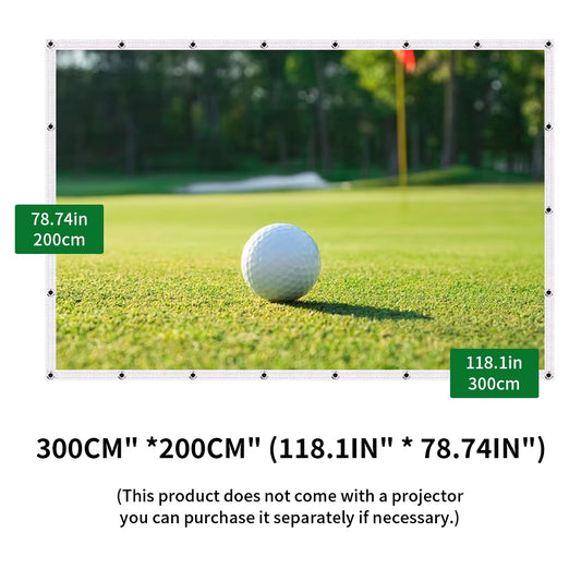 Golf Impact Screen - Silent HD, Tear-Resistant, Indoor & Outdoor Swing Training, Easy Setup, Anti-Strike, Various Sizes