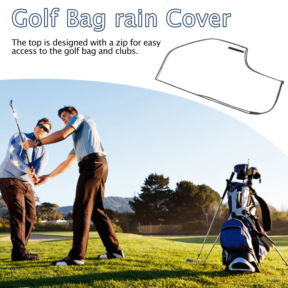 PVC Golf Bag Rain Cover Translucent Golf Bag Protector Dustproof Golf Bag Hood Rain Shield Anti-Static Outdoor Sporting Supplies