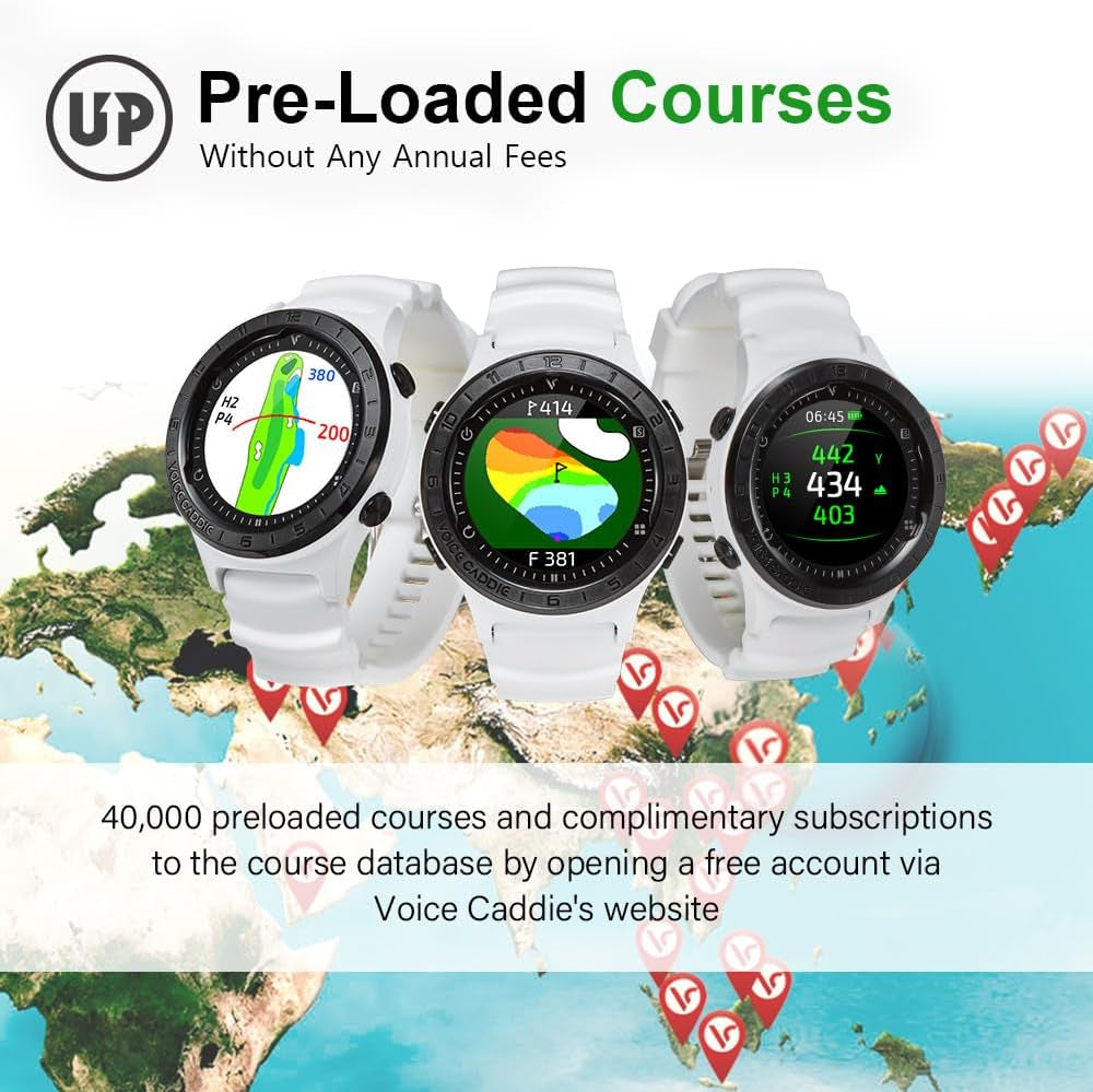 Unisex -  A2 GOLF GPS WATCH WHITE, White, One Size UK