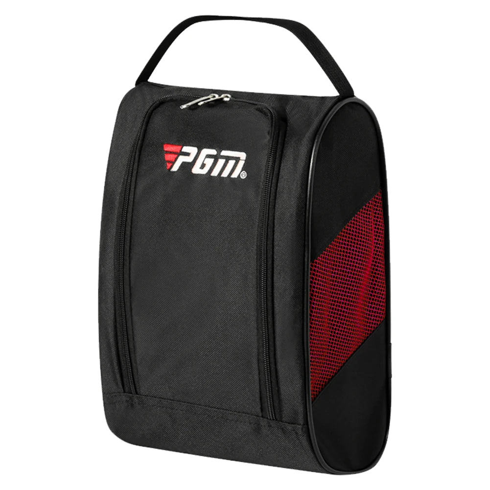 Unisex Golf Shoe Carrier Bags Portable Nylon Golf Shoe Pocket with Zipper Hand-Held Breathable Ultra-Light Sports Accessories