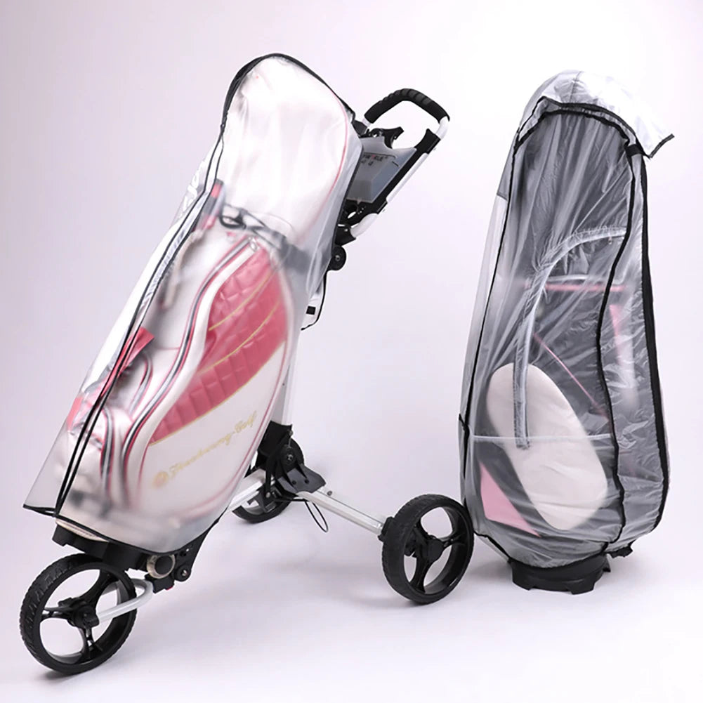 PVC Golf Bag Rain Cover Translucent Golf Bag Protector Dustproof Golf Bag Hood Rain Shield Anti-Static Outdoor Sporting Supplies