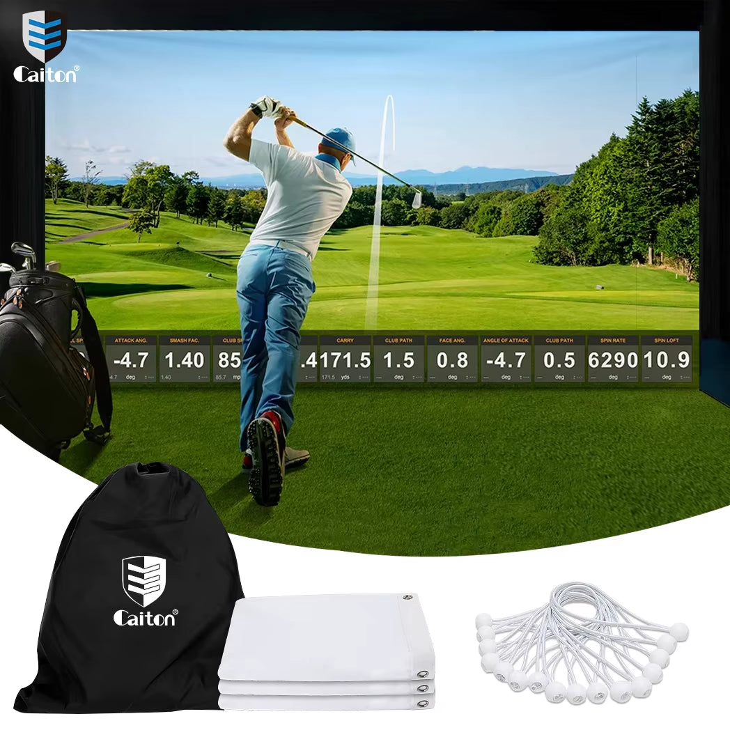 Golf Impact Screen - Silent HD, Tear-Resistant, Indoor & Outdoor Swing Training, Easy Setup, Anti-Strike, Various Sizes