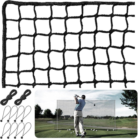 Golf Practice Net,10X10Ft Heavy Duty Nylon Golf Hitting Net,Golf Net Outdoor Indoor with Wire Hanging Kit,Golf Nets for Backyard Driving，Golf,Baseball, Hockey, Soccer