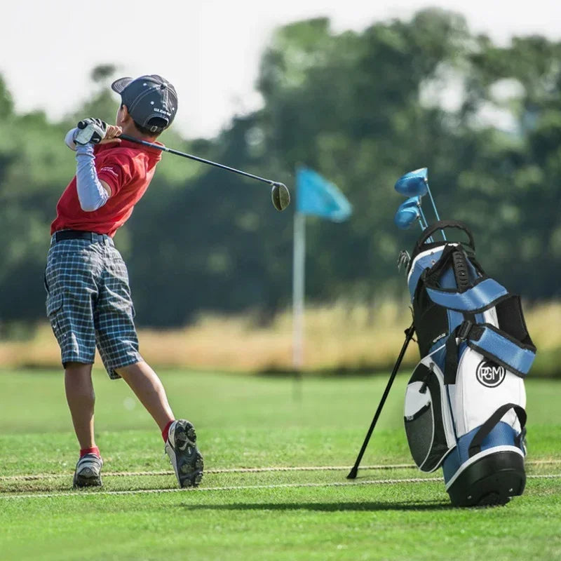 Children'S Portable Golf Clubs Bag Multifunction Bracket Stand Support Lightweight Golf Bagpack Children Golf Bag QB028