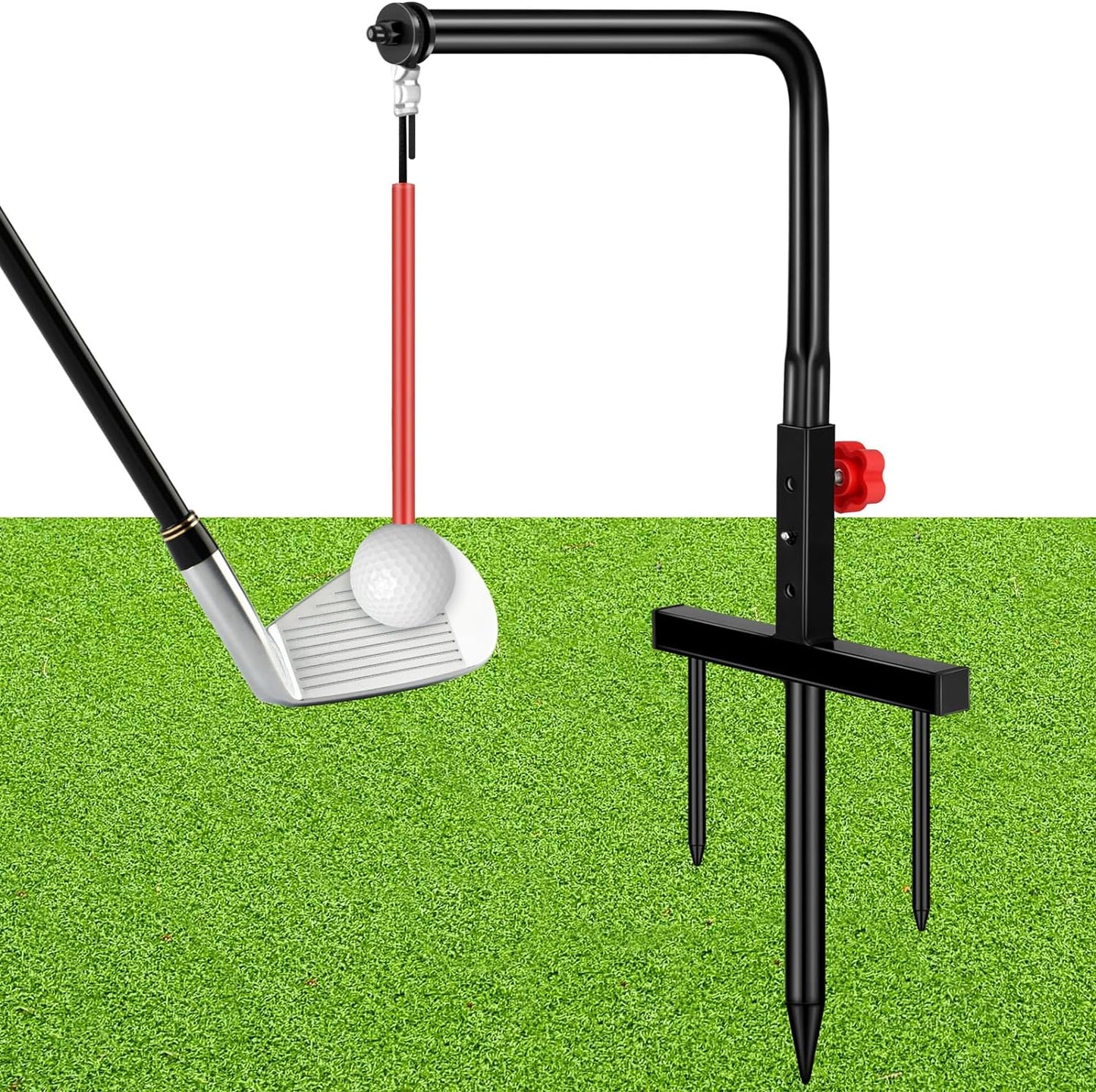 1 Set Golf Swing Trainer Training Iron Golf Practice Swing Groover with 3 Height Indoor Golf Practice Simulator Accessories Golf Swing Aid Practice Equipment for Golf Swing Training