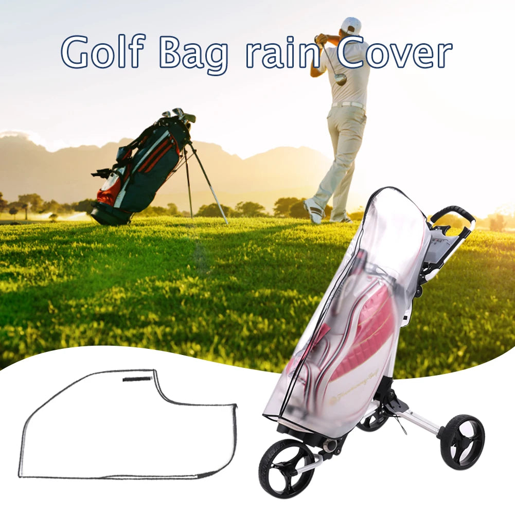 PVC Golf Bag Rain Cover Translucent Golf Bag Protector Dustproof Golf Bag Hood Rain Shield Anti-Static Outdoor Sporting Supplies