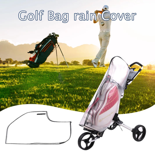 PVC Golf Bag Rain Cover Translucent Golf Bag Protector Dustproof Golf Bag Hood Rain Shield Anti-Static Outdoor Sporting Supplies