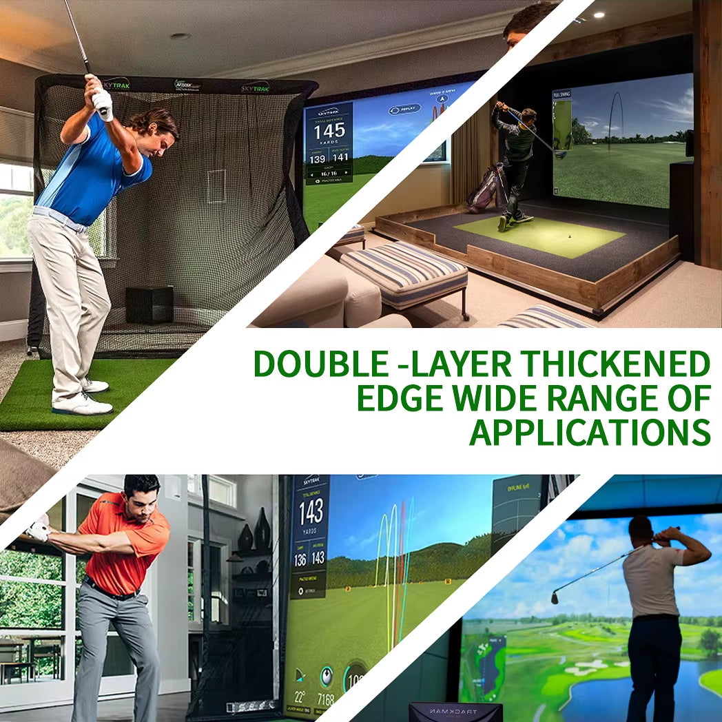 Golf Impact Screen - Silent HD, Tear-Resistant, Indoor & Outdoor Swing Training, Easy Setup, Anti-Strike, Various Sizes