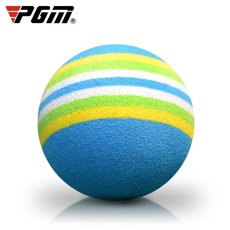 Rainbow Stripe Foam Golf Balls – 38Mm Soft Practice Balls for Indoor Swing Train