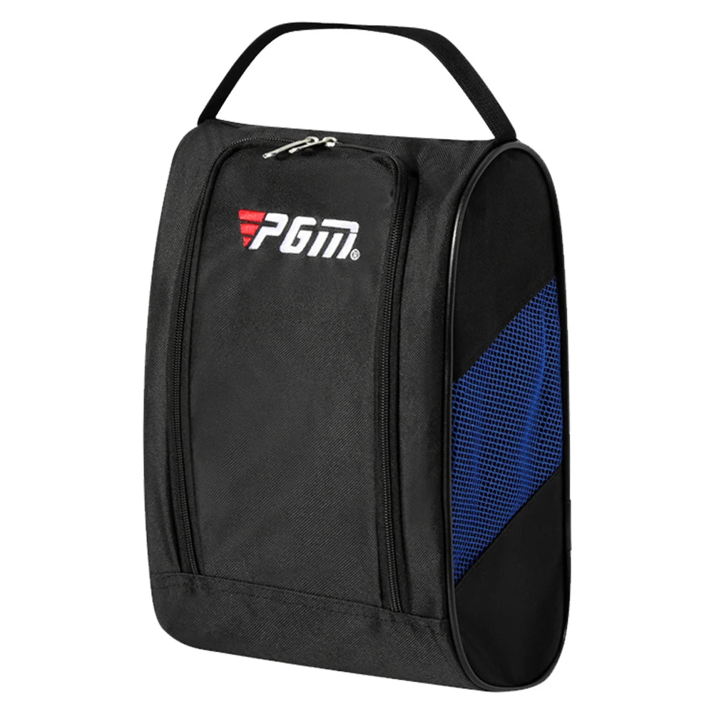Unisex Golf Shoe Carrier Bags Portable Nylon Golf Shoe Pocket with Zipper Hand-Held Breathable Ultra-Light Sports Accessories