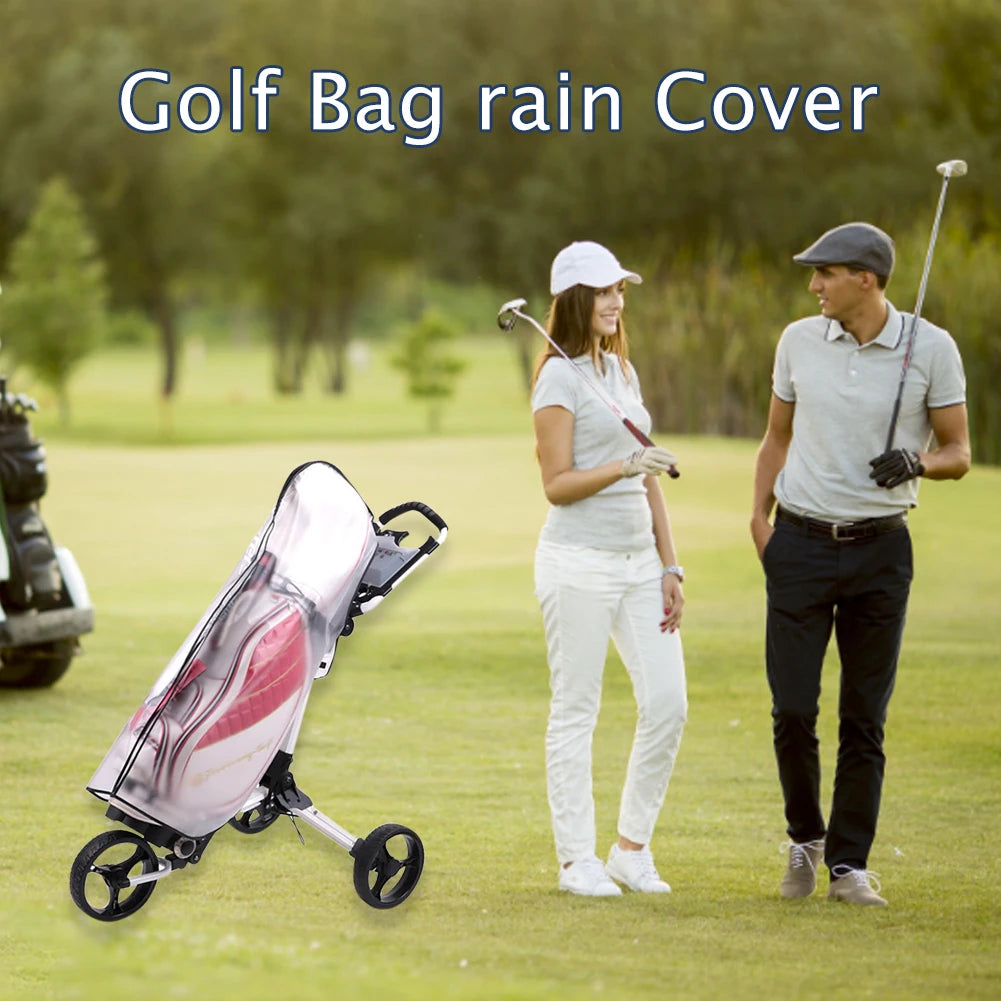 PVC Golf Bag Rain Cover Translucent Golf Bag Protector Dustproof Golf Bag Hood Rain Shield Anti-Static Outdoor Sporting Supplies