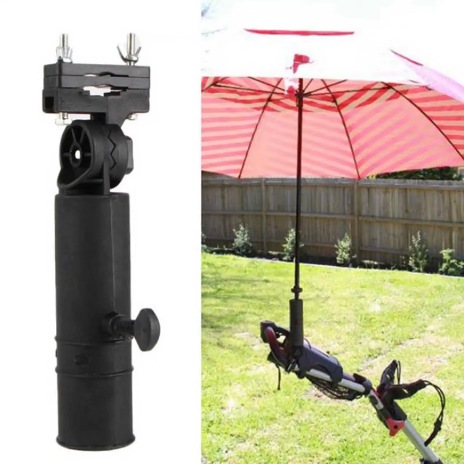 Outdoor Durable Golf Club Umbrella Holder Stand for Bike Buggy Cart Baby Pram Wheelchair Golf Accessories