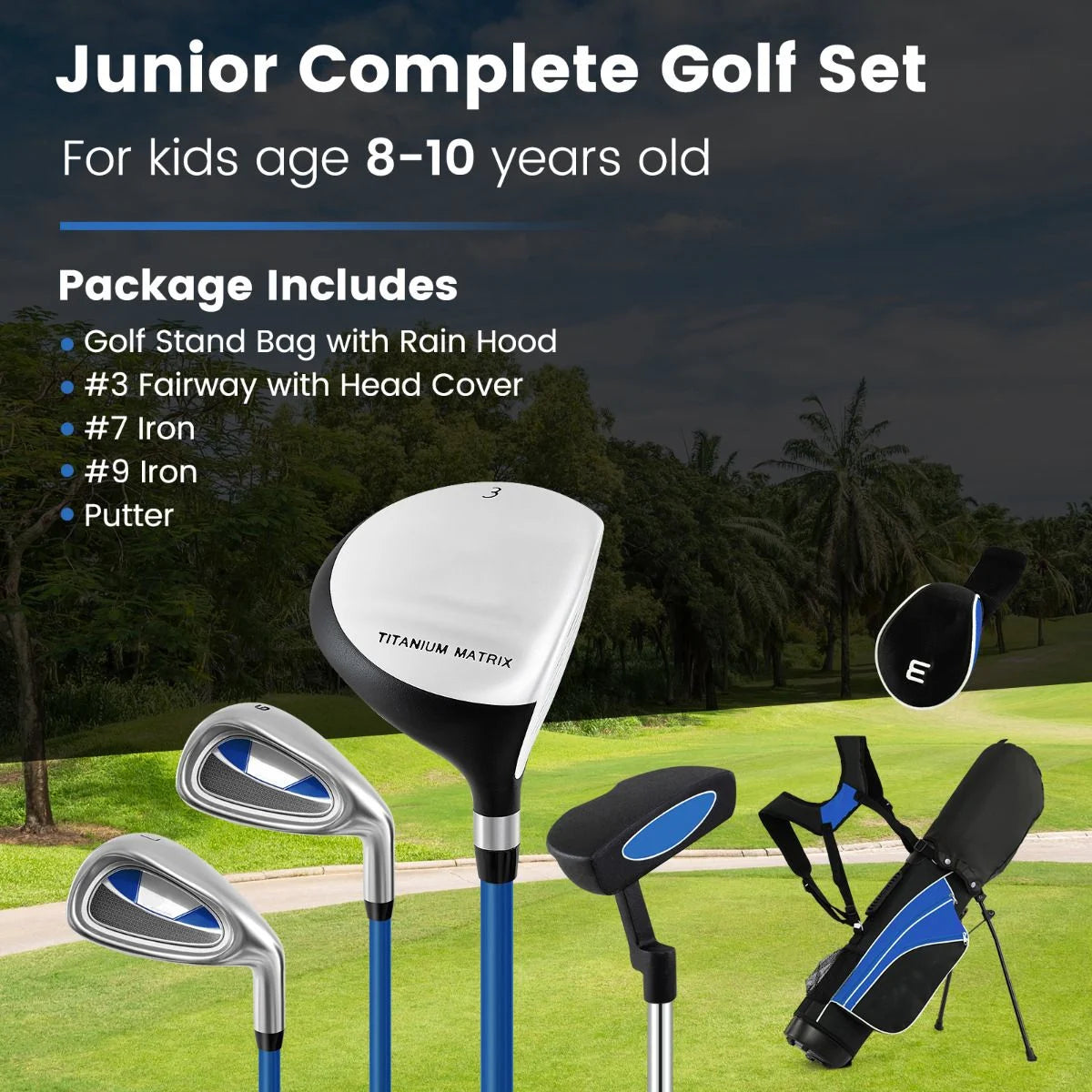 Kids Complete Golf Clubs Set for Boys and Girls Aged 8-10/11-13 Years