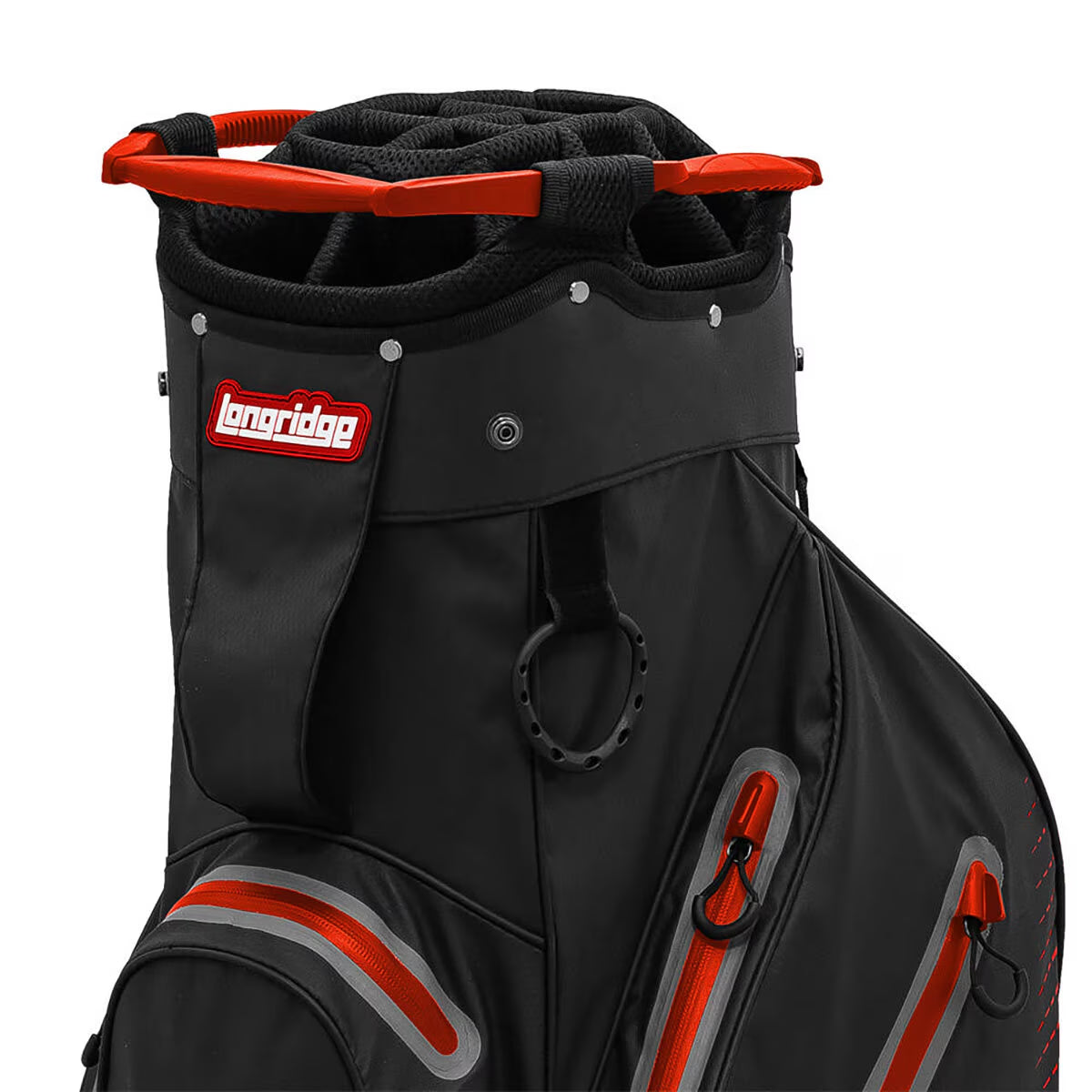 Elements Waterproof Golf Cart Bag in Black and Red