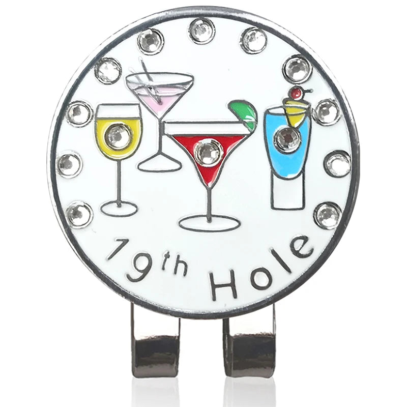 New Golf Ball Mark+Golf Hat Clip Magnetic Alloy Marker Golf Accessories Eagle Tiger One Putter Flog Wine Glass Lucky Clover